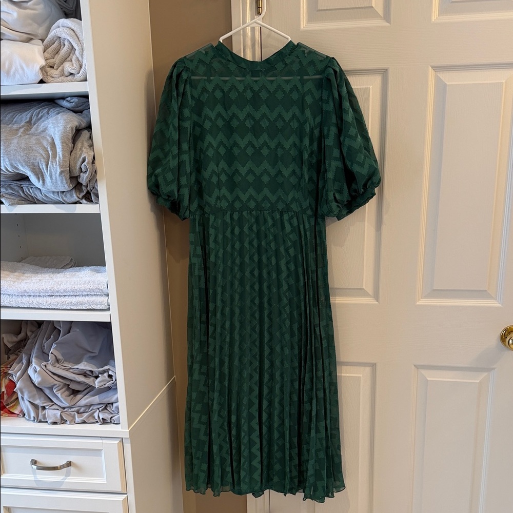 ASOS Curve Dark Green Short Sleeve Dress